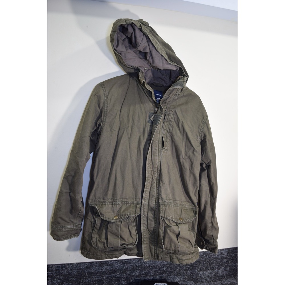 Gap Kids Jacket Army Green Military Paratrooper Utility Field Jacket BOYS XXL 14